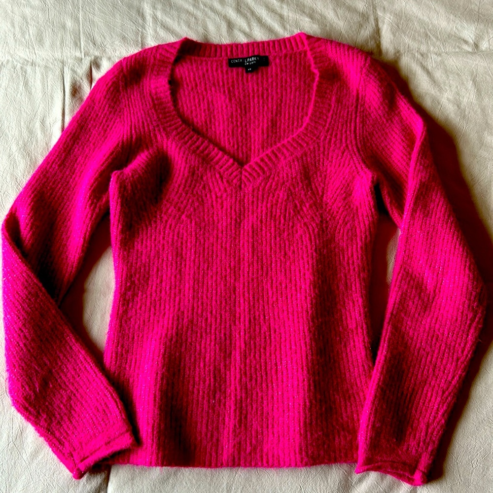 HOT PINK SEXY SWEATER. Cozy and can be dressed up and down.